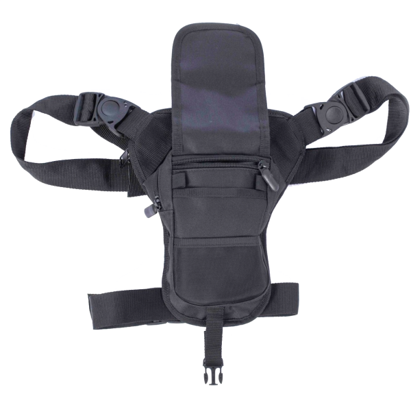 Salvatore Watertight Gun Carrier Purse - Black Waist & Leg Bag Belt Pack with Special Paneled Case for All Weapons and Accessories.