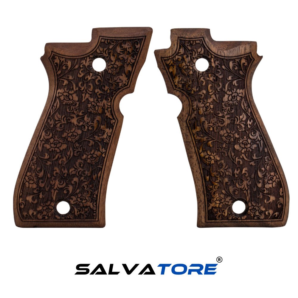 Salvatore Beretta 81 & 84 Walnut Wood Grips with Walnut Handle - Tactical Airsoft Equipment Pistol Gun Tactical Shooting Accessories