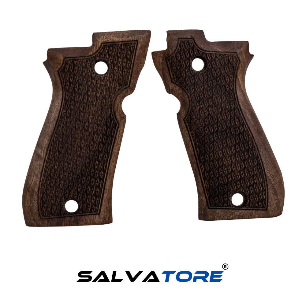 Salvatore Beretta 81 & 84 Walnut Wood Grips with Walnut Handle - Tactical Airsoft Equipment Pistol Gun Tactical Shooting & Hunting Accessories