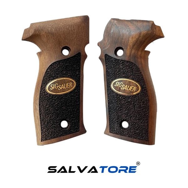 Salvatore Pistol Grips For Sig Sauer P229 Handmade Walnut Gun Accessories With Metal Logo