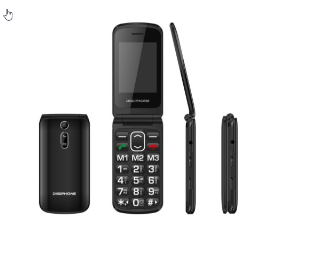Digiphone S700 Siyah Kapaklı Tuşlu Telefon