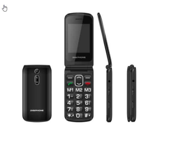 Digiphone S700 Siyah Kapaklı Tuşlu Telefon