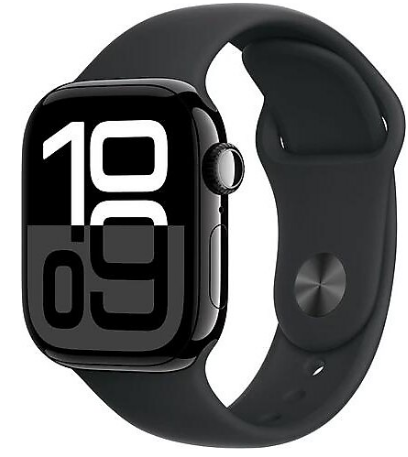Apple Watch Series 10 GPS + Cellular 42mm Simsiyah Alüminyum Kasa ve Siyah Spor Kordon Akıllı Saat