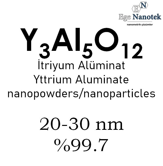 Nano İtriyum Alüminat Tozu 20-30 nm