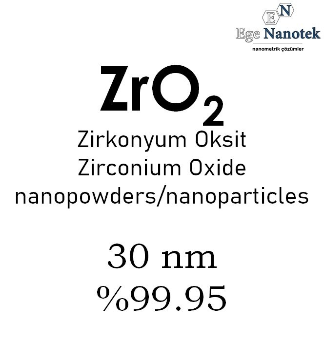 Nano Zirkonyum Dioksit Tozu 30 nm