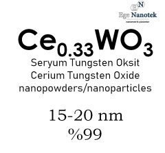 Nano Seryum Tungsten Oksit Tozu 15-20 nm