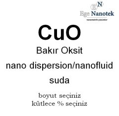 Bakır Oksit Dispersiyonu Nano Akışkanı Nano Fluid Suda