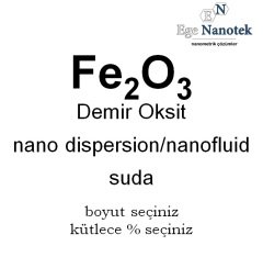 Demir Oksit Fe2O3 Dispersiyonu Nano Akışkanı Nano Fluid Suda