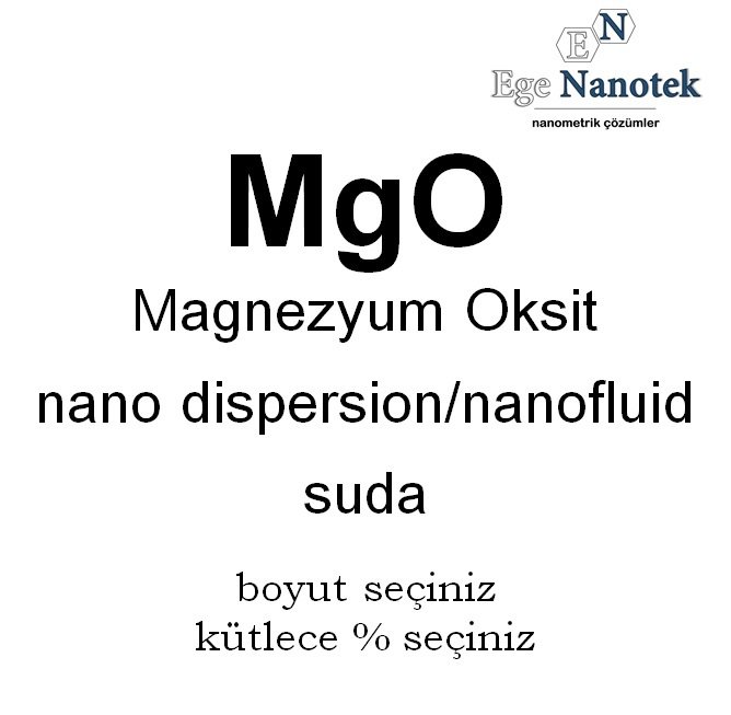 Magnezyum Oksit Dispersiyonu Nano Akışkanı Nano Fluid Suda
