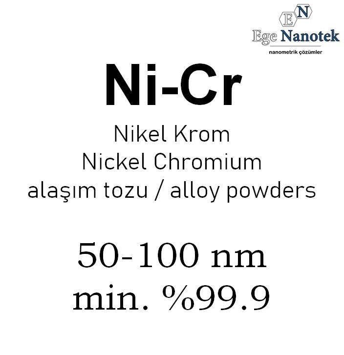 Nikel Krom Alaşım Tozu 50-100 nm min. %99.9