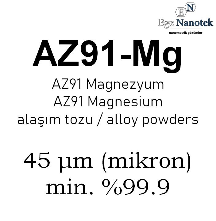 AZ91 Magnezyum Alaşım Tozu 45 mikron min. %99.9
