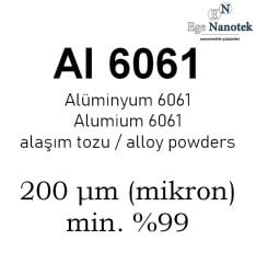 Alüminyum Al 6061 Alaşım Tozu 200 mikron min. %99