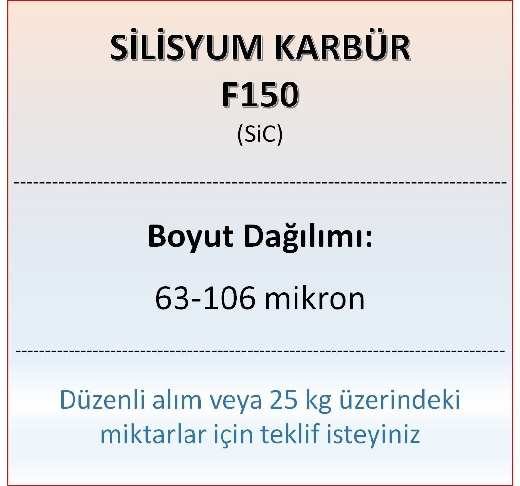 Silisyum Karbür F150 - SiC - 63-106 mikron