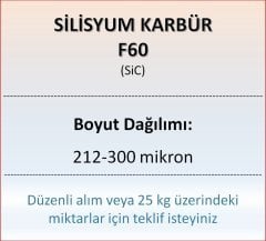 Silisyum Karbür F60 - SiC - 212-300 mikron