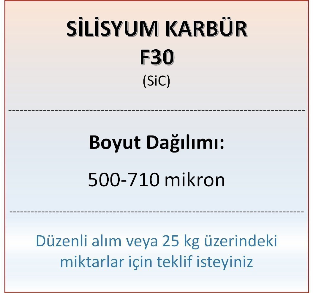 Silisyum Karbür F30 - SiC - 500-710 mikron