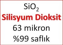 Silisyum dioksit (SiO2 - Silika - Silikon dioksit) - 63 mikron %99