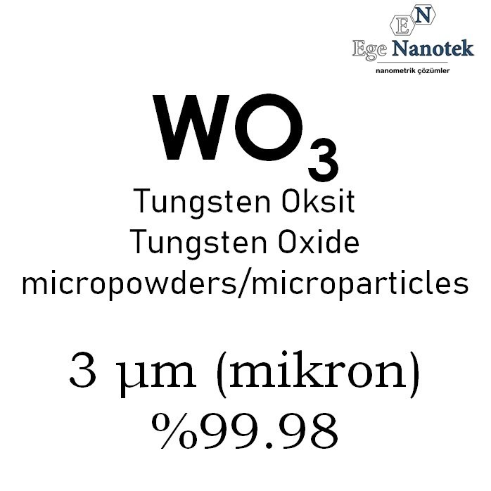 Mikronize Tungsten Trioksit Tozu 3 mikron