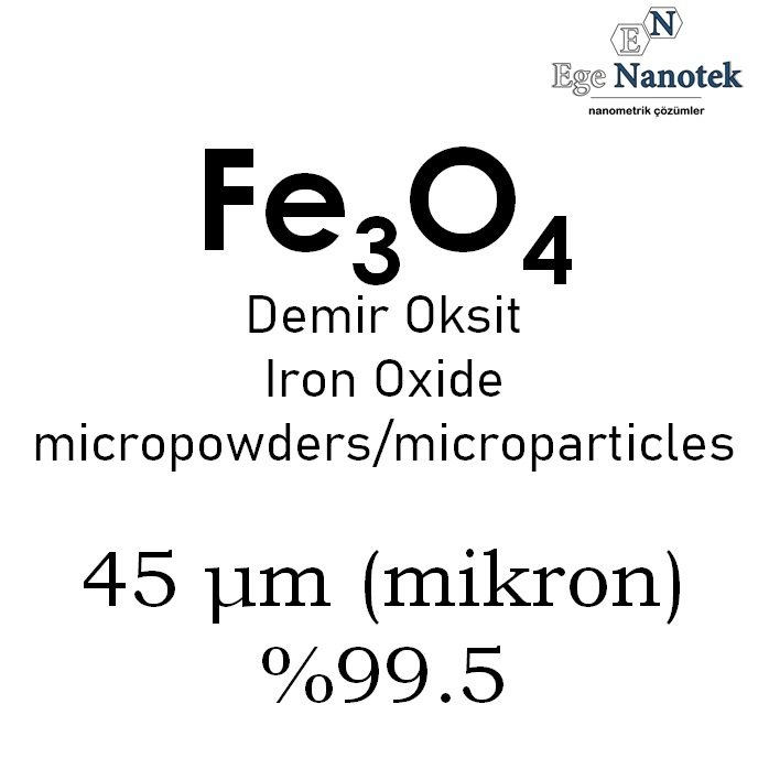 Mikronize Demir Oksit Fe3O4 Tozu 45 mikron