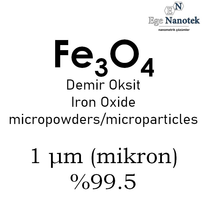 Mikronize Demir Oksit Tozu Fe3O4 1 mikron
