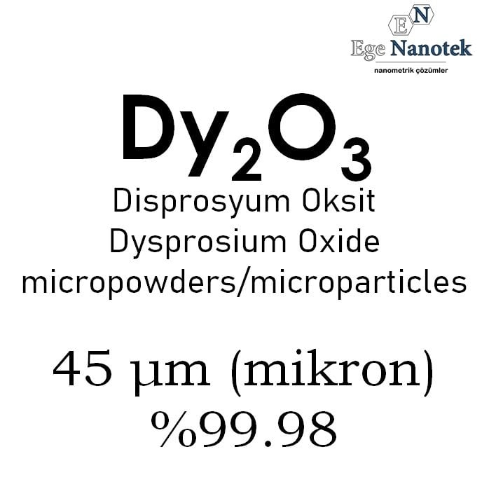 Mikronize Disprosyum Oksit Tozu 45 mikron
