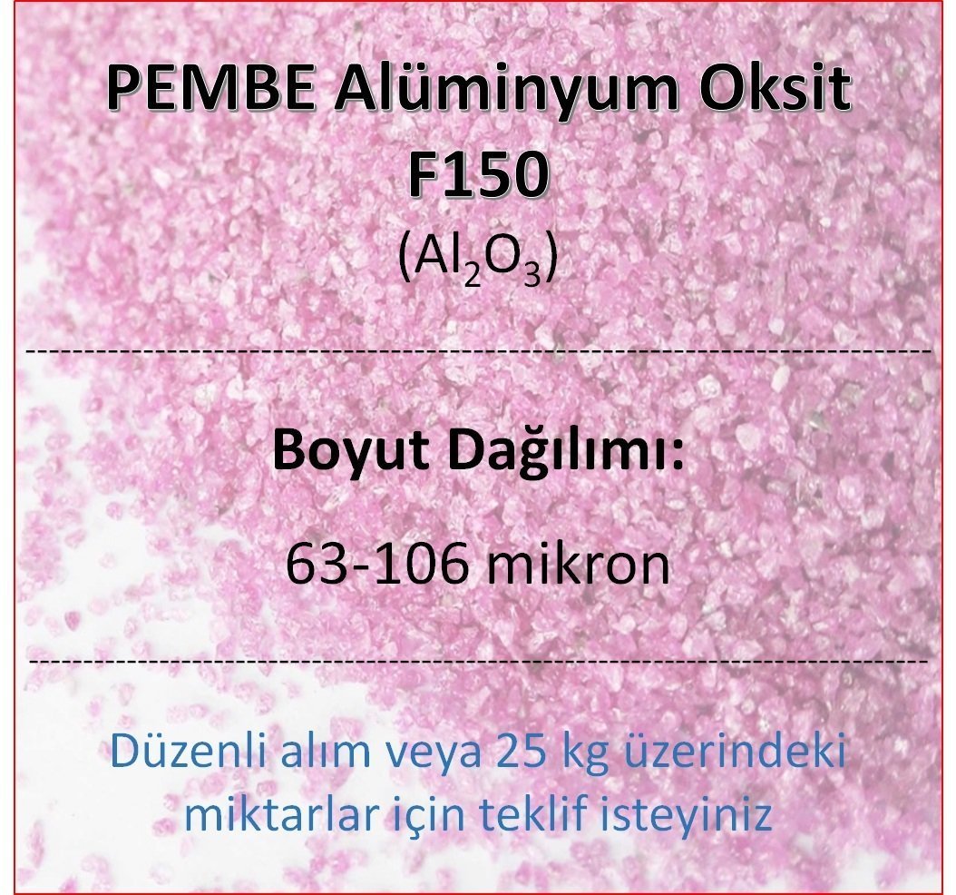 Pembe Alüminyum Oksit F150 - Al2O3 - 63─106mikron
