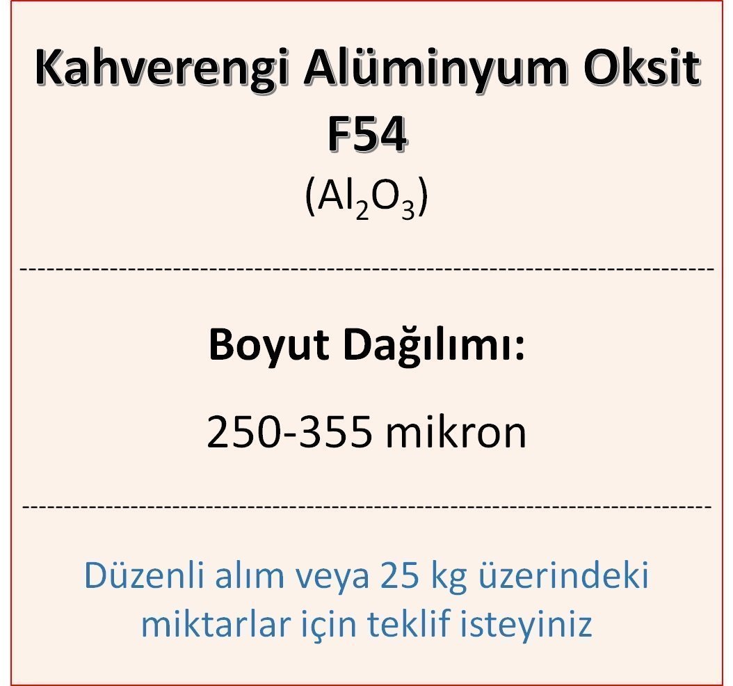 Kahverengi Alüminyum Oksit F54 - Al2O3 - 250-355mikron