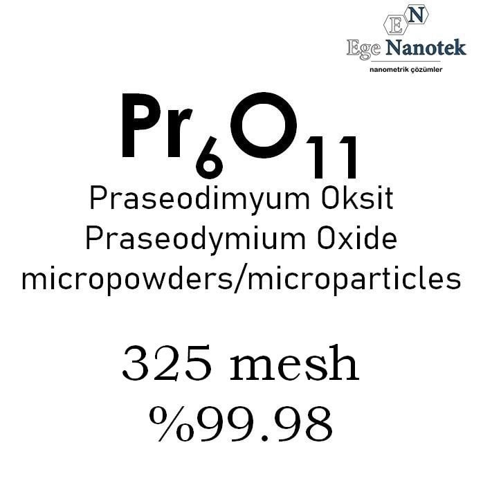 Mikronize Praseodim Oksit Tozu 325 mesh