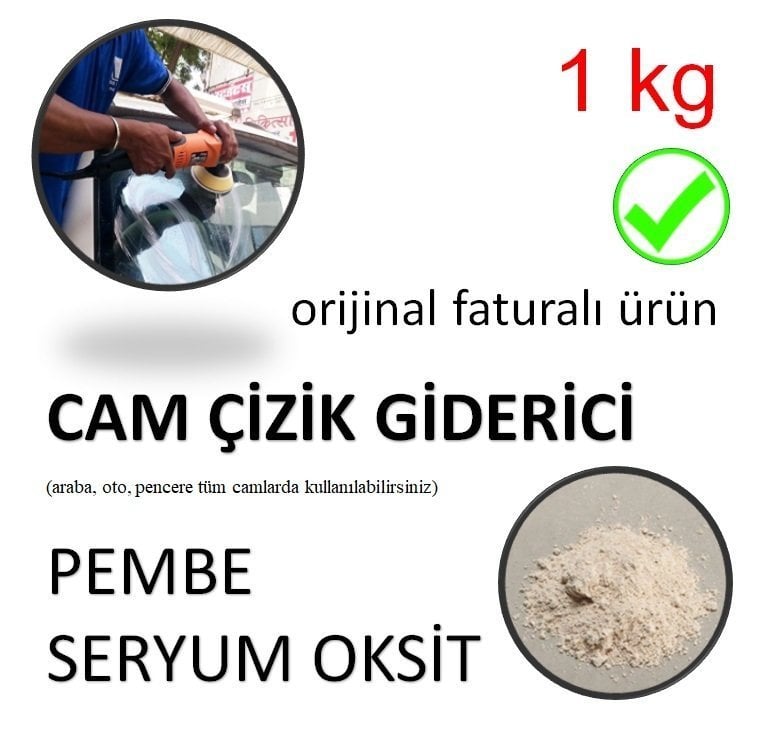 Oto Cam Çizik Giderici Pembe Seryum Oksit - 1 KG