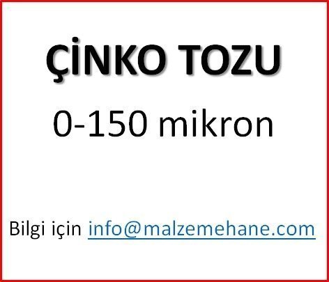 Çinko Tozu 0-150 mikron