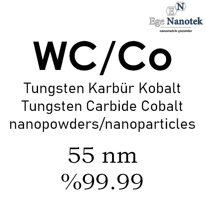 Nano Tungsten Karbür Kobalt Tozu 55 nm