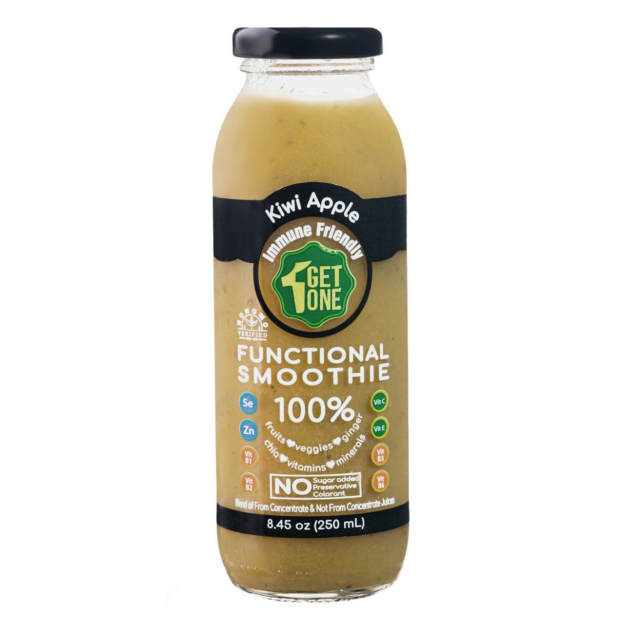 100% Elma Kivi Smoothie, 250 ml