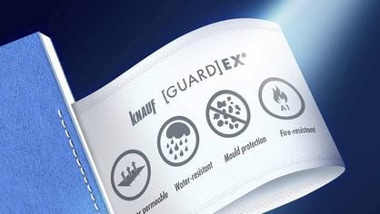 KNAUF Guardex Su ve Güneşe karşı dayanımlı alçıpan