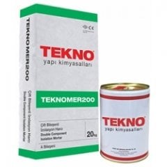 TEKNO Teknomer 200 Çift Bileşenli Yarı Elastik Kristalize Su Yalıtım Malzemesi 27 kg