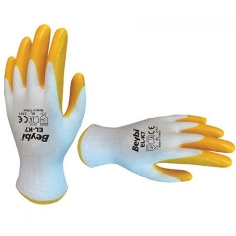 BEYBİ PN7 Polyester Örme Nitril Eldiven