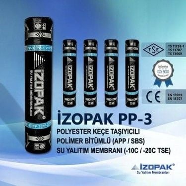 İZOPAK PP 3 Keçeli Bitümlü Su Yalıtım Membran