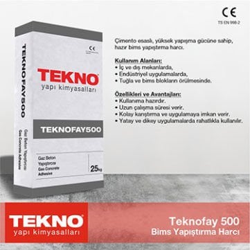 Gaz Beton Yapıştırıcısı Teknofay 500