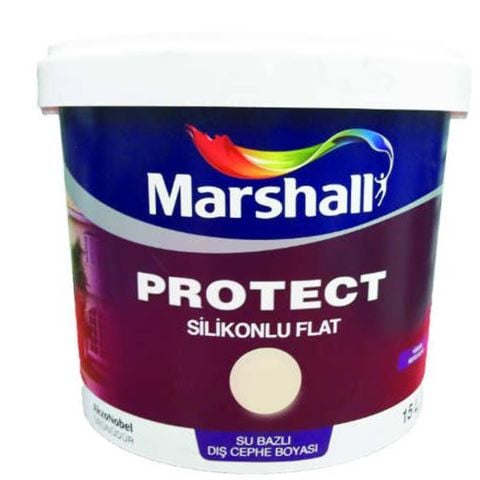 MARSHALL Protect Silikonlu Flat Bc Baz Dış Cephe Boyası 15 Lt.