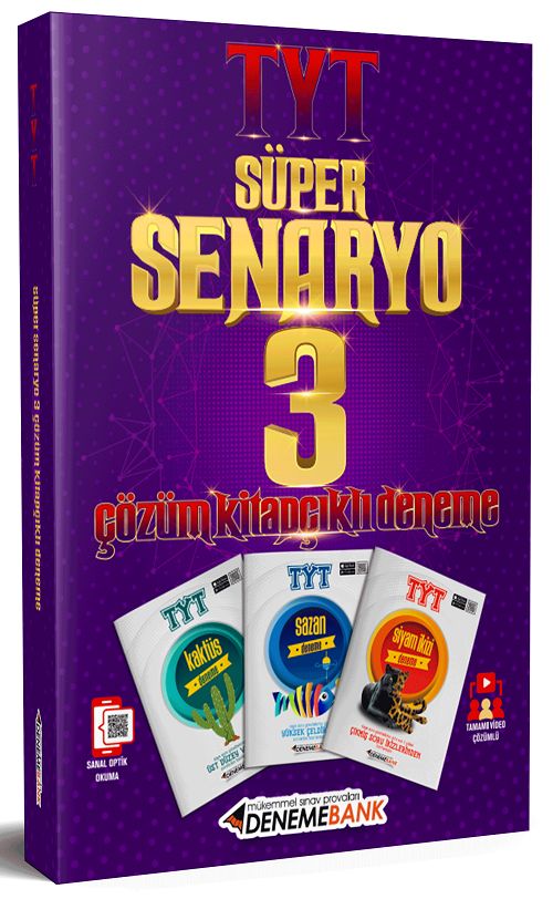 DENEMEBANK TYT SÜPER SENARYO 3 ÇÖZÜM KİTAPÇIKLI DENEME