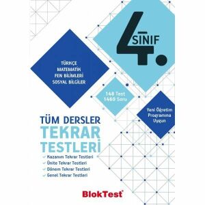 Bloktest 4.Sınıf Bloktest Tüm Dersler Tekrar Testleri