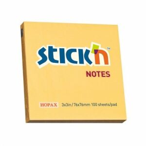 Yapışkanlı Not Kağıdı Stickn Pastel Sarı 100 Yaprak