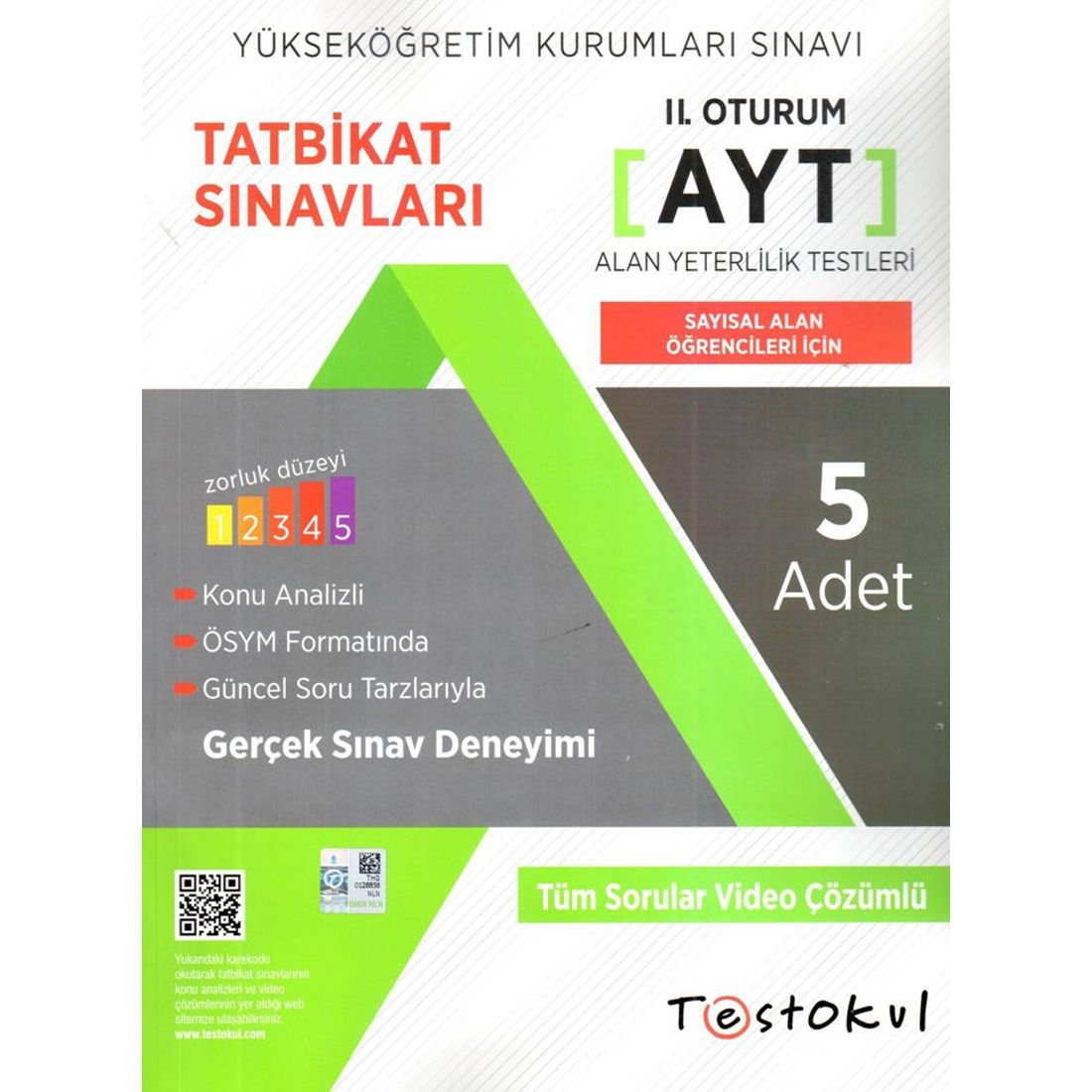 Testokul Ünv.Haz. Yks Ayt / Sayısal Deneme Sınavı (5'Li) - Stoklarla Sınırlı