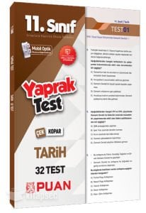 PUAN 11.SINIF TARİH ÇEK KOPART YAPRAK TEST