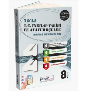 Zeka Küpü 8.Sınıf  Pisagor 16'Li Tc.İnk.T.Ve Atatürkçülük Branş Denemeleri