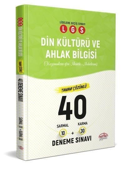 Editör 8. Sınıf Din Kültürü Ve Ahlak Bilgisi 40'Lı Deneme