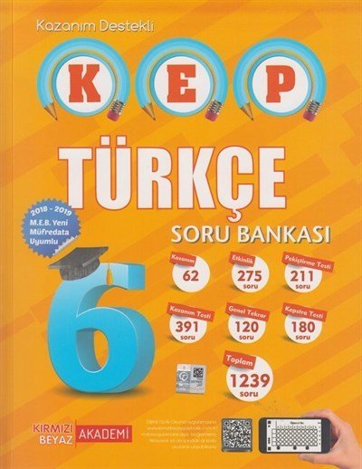 Kırmızı Beyaz Yayınları 6. Sınıf Türkçe KEP Soru Bankası