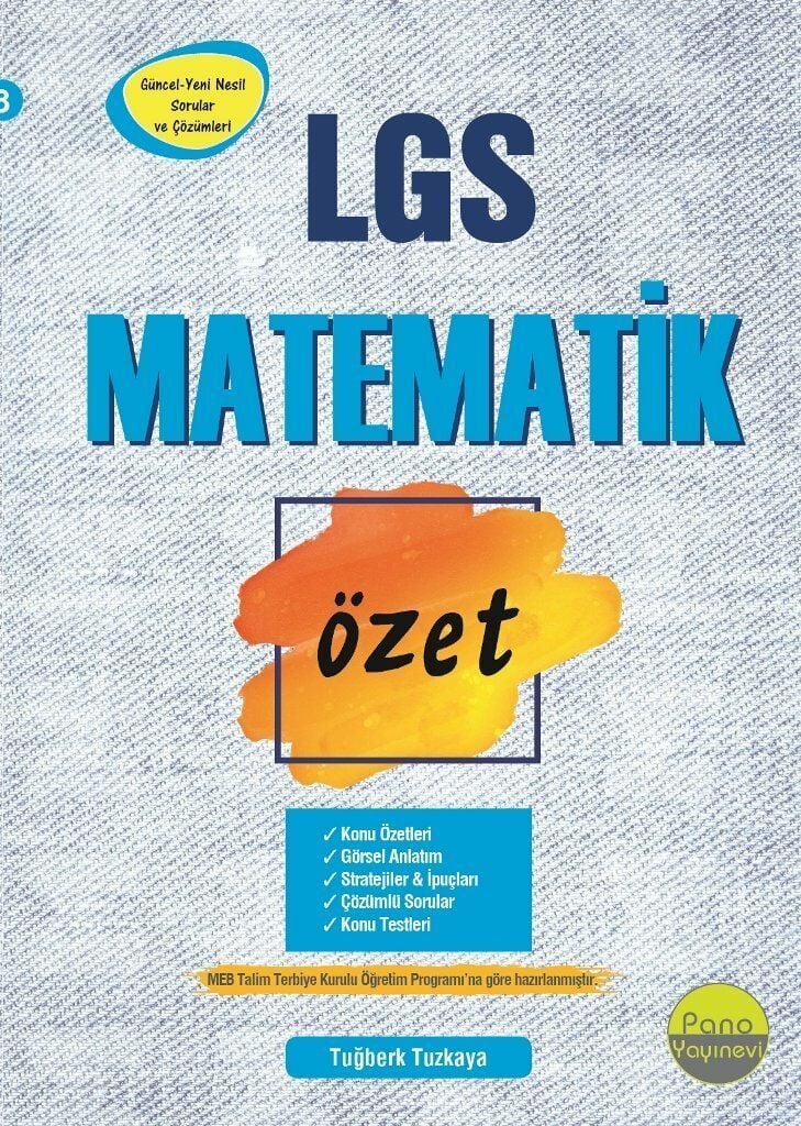 Pano Yayınevi 8.Sınıf Matematik Özet Liselere Hazırlık