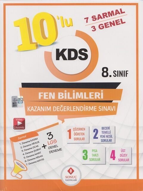 Sonuç 8.Sınıf 10 Lu Kds Fen Bilimleri Deneme 2022-2023