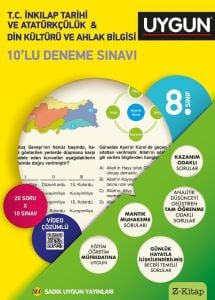 Sadık Uygun Yayınları 8. Sınıf T:C: İnkılap Tarihi Ve Atatürkçülük & Din Kültürü Ve Ahlak Bilgisi 10' Lu Deneme Sınavı