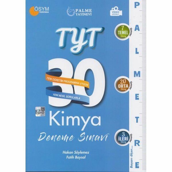 PALME YKS TYT KİMYA 30 DENEME PALMETRE VİDEO ÇÖZÜMLÜ *YENİ*