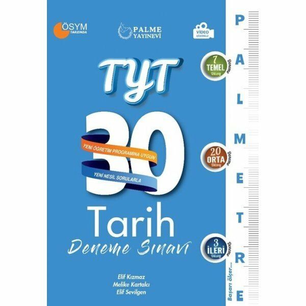 PALME YKS TYT TARİH 30 DENEME PALMETRE VİDEO ÇÖZÜMLÜ *YENİ*